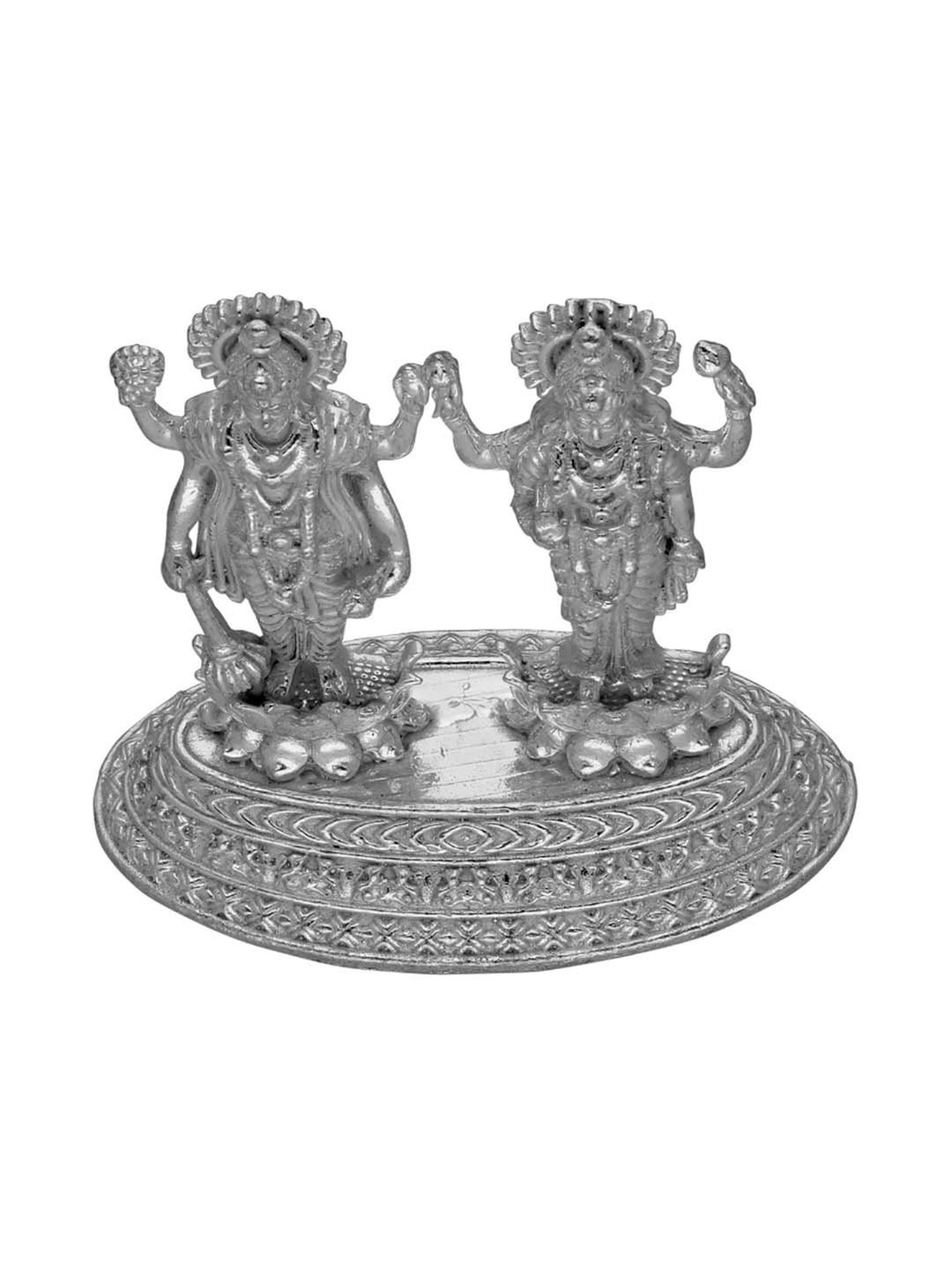 Sri Jagdamba Pearls 0.8 Silver Lakshmi Narayan Idol