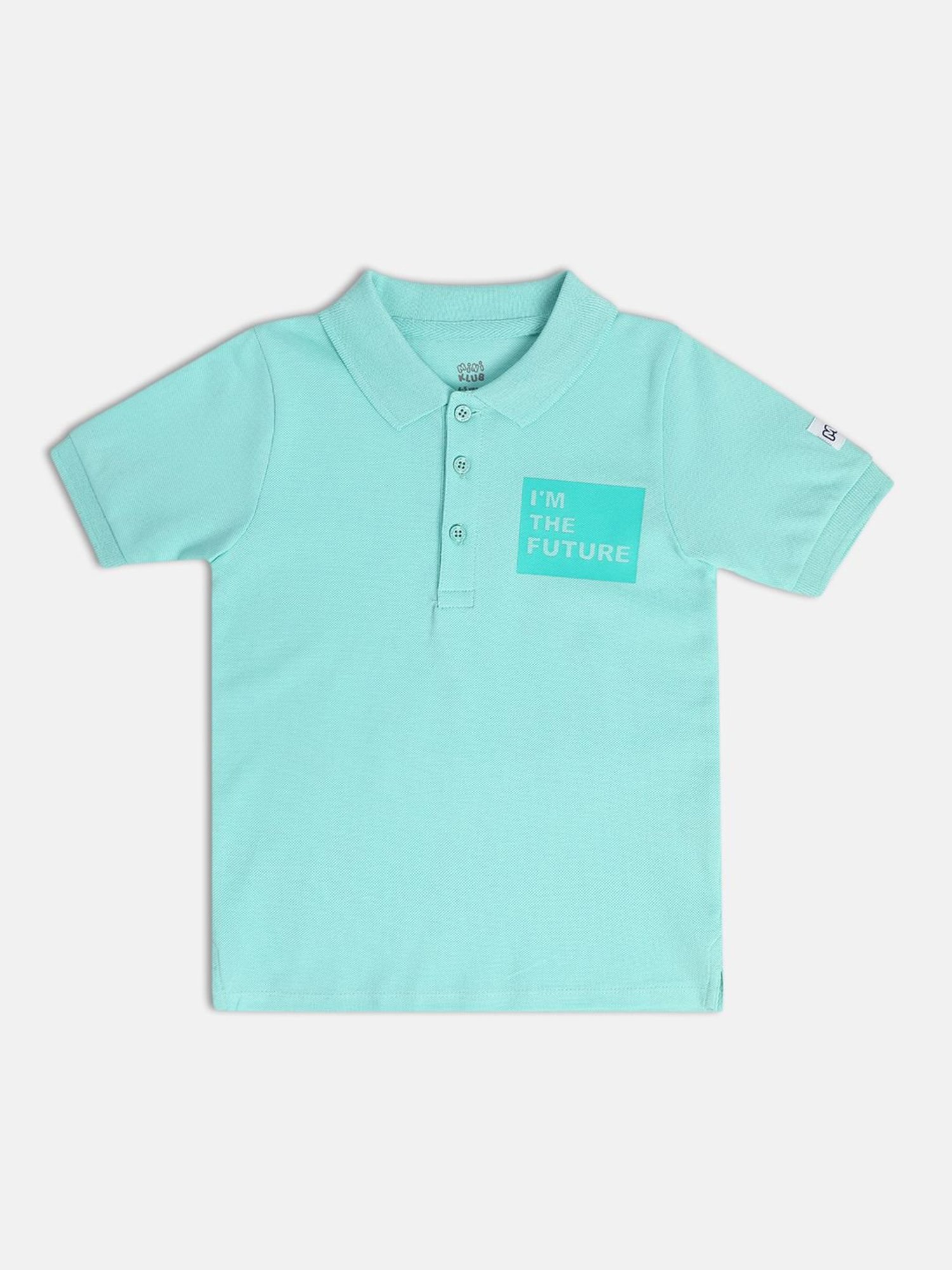 MINIKLUB Kids Blue Printed Polo T-Shirt