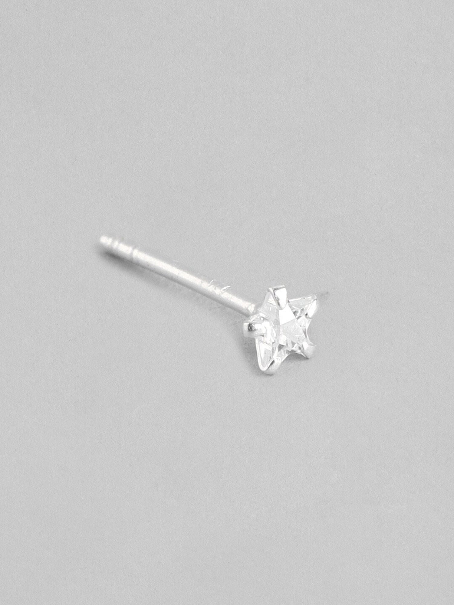 Zavya 92.5 Sterling Silver Starry Heartbeat Stud Earrings for Women - Set of 2