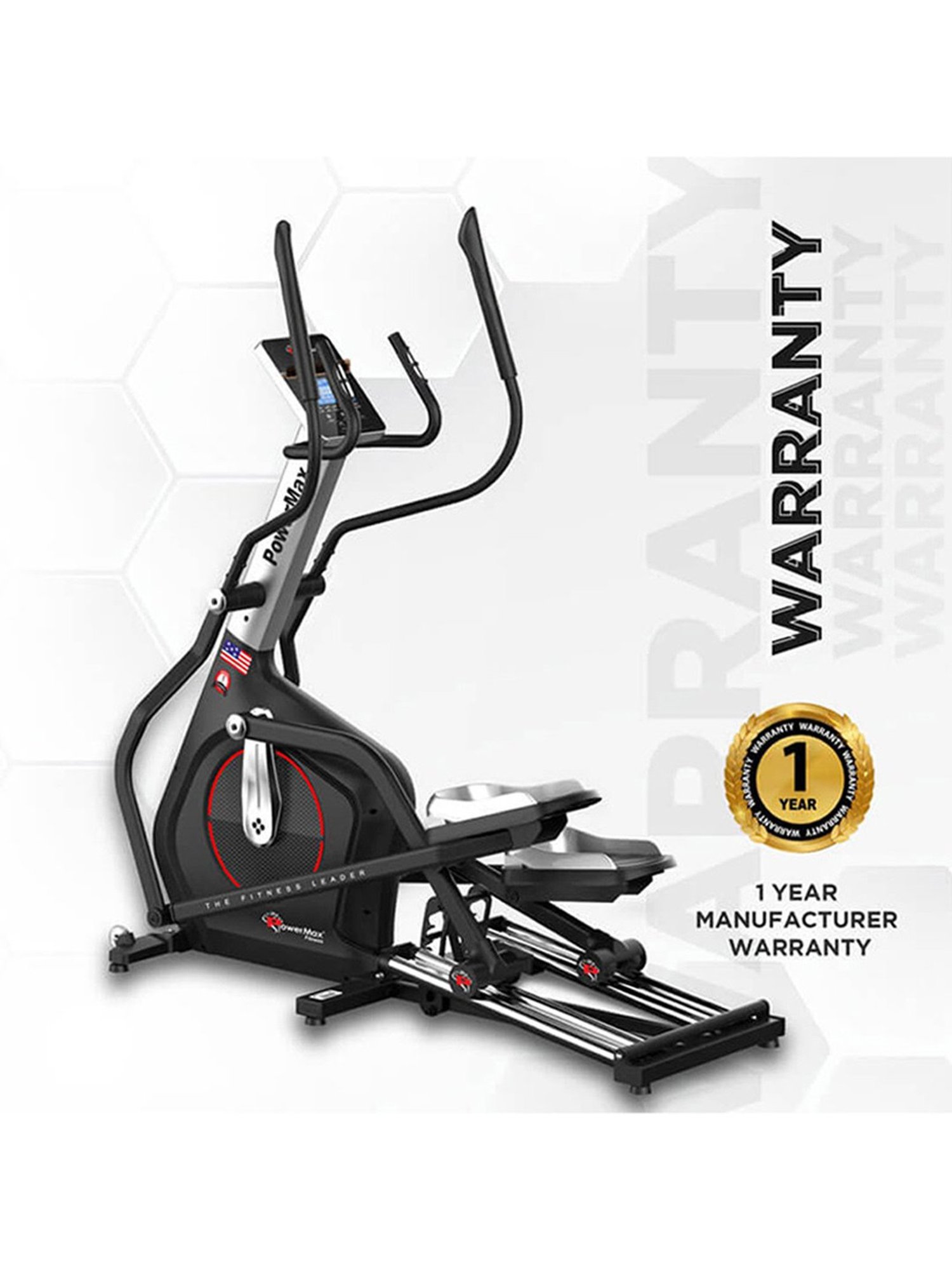 PowerMax Fitness EC-1800 Elliptical Trainer (Black)