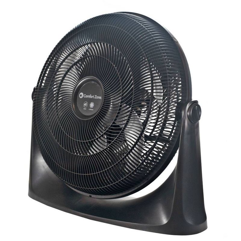 Comfort Zone 20" Power Curve Performance Air Circulator Black
