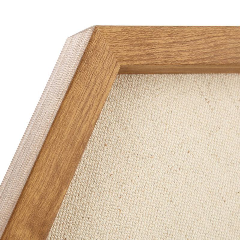 3pc Wood Hexagon Dry Erase Chalkboard/Pinboard Wall Organizer Set Natural - Gallery Solutions