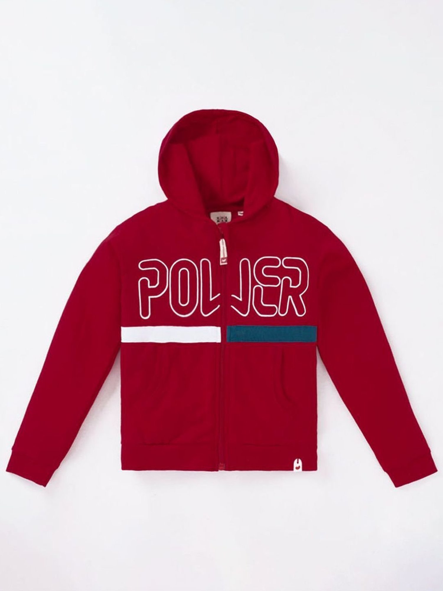 Allen Solly Junior Navy & Green Color Block Full Sleeves Jacket