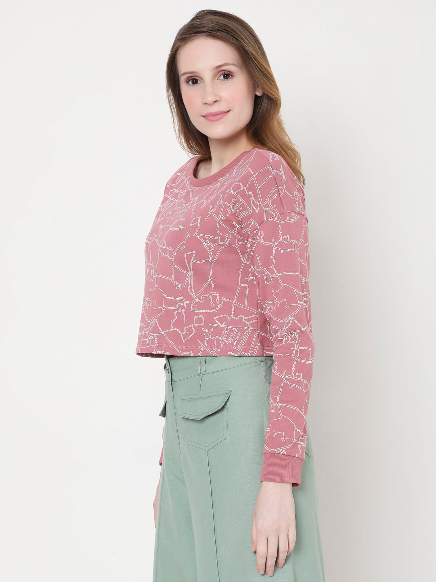 Vero Moda Mesa Rose Printed Sweatshirt
