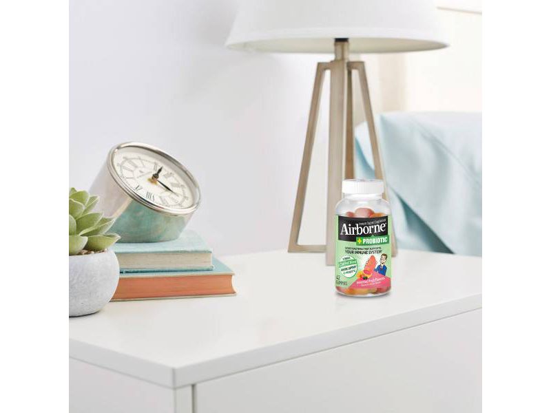 Airborne Gummies Plus Probiotic with Protein & Vitamin C - Assorted Fruit - 42ct