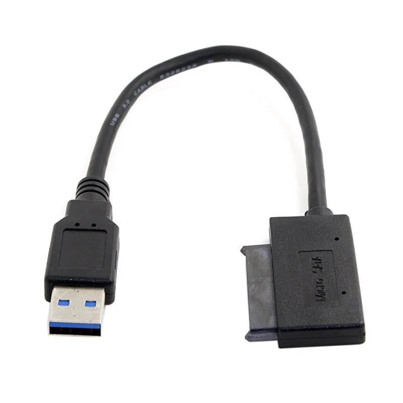 USB Adapter Cable USB 30 to Micro SATA 7+9 16 Pin 18 90 Degree Angled Hard Disk Driver SSD Adapter Cable 10cm