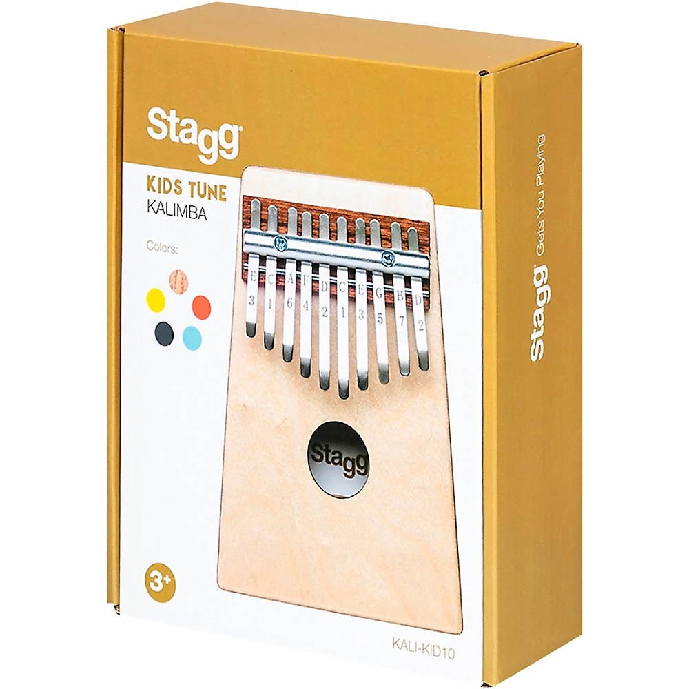Stagg Kid's Kalimba 10 Keys with Note Names Printed on Keys - Natural