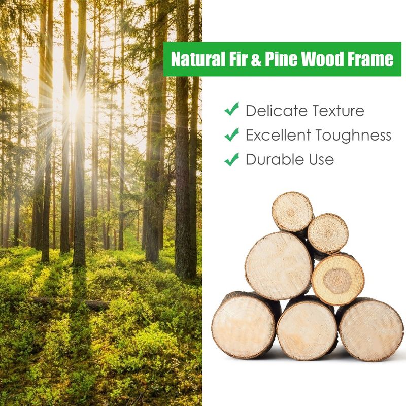 Costway Raised Garden Bed 42''x30''x32'' Elevated Wood Planter Box Stand Patio Yard