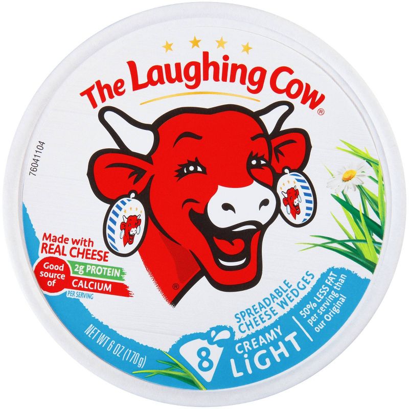 The Laughing Cow Spreadable Light Swiss Cheese Wedges - 8ct