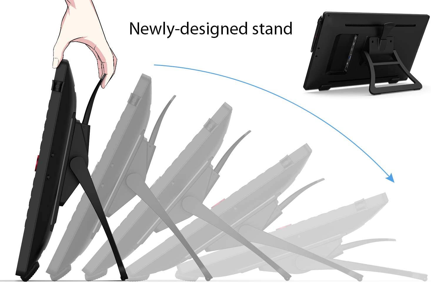 XP-PEN Artist22R Pro Drawing Monitor 21.5 Inch Pen Display Graphic Monitor with Two Red Dial Wheels and 20 Express Keys Battery-Free Stylus Tilt Supported 88% NTSC (Adobe RGB?90%,sRGB?120%)