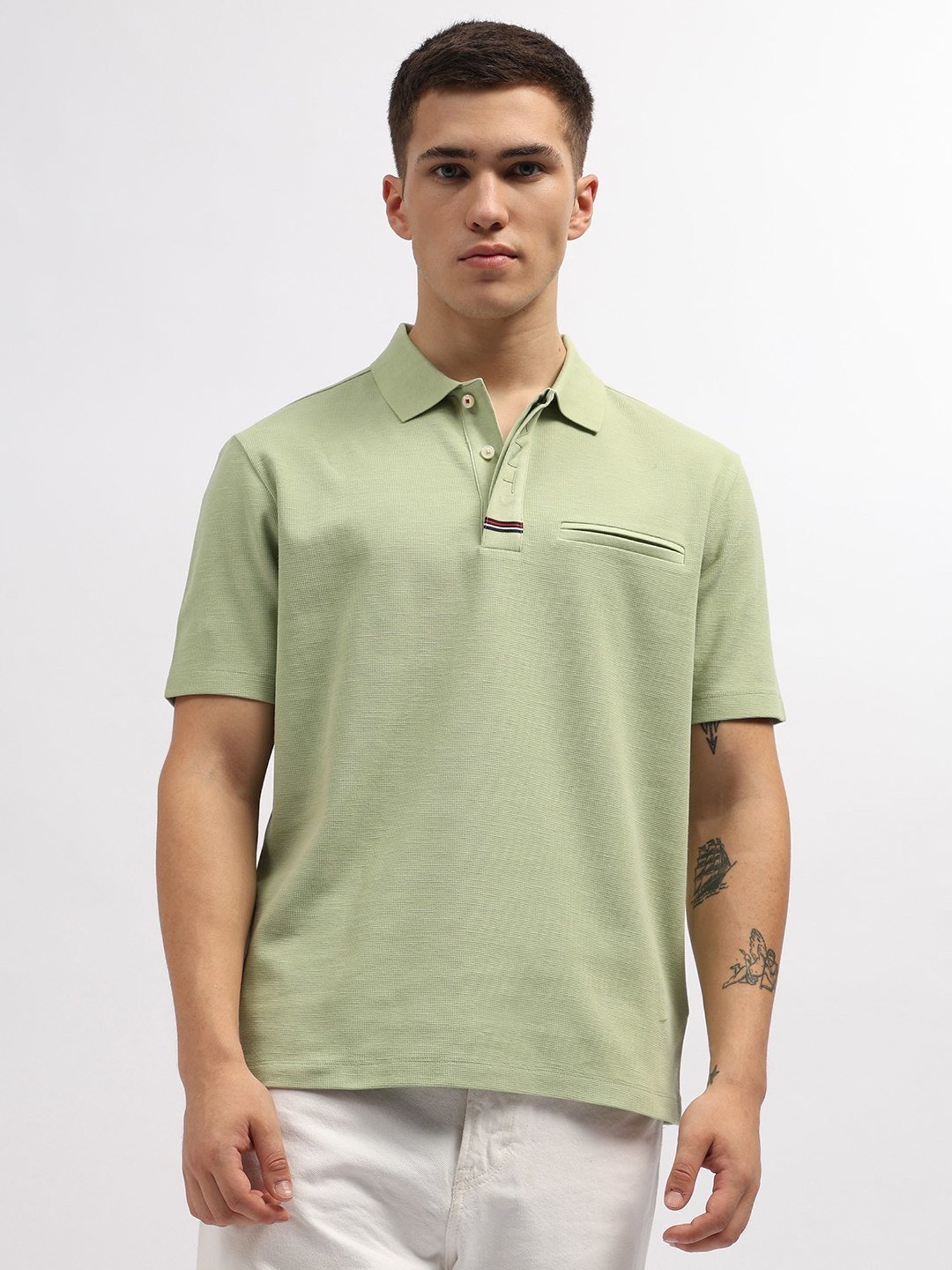 Gant Green Cotton Regular Fit Polo T-Shirt