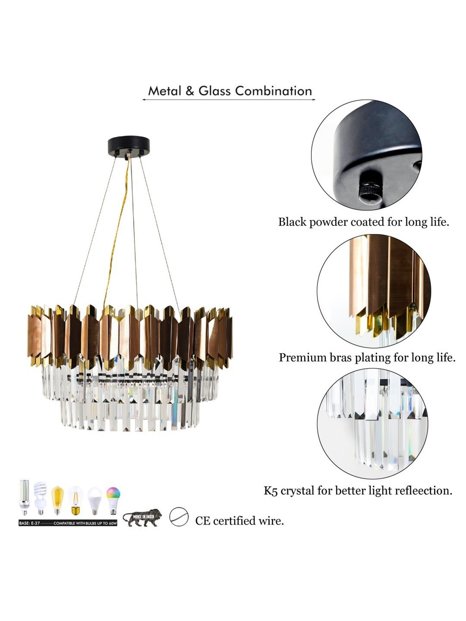 DecorativeRay Golden Chandiler - Set of 1