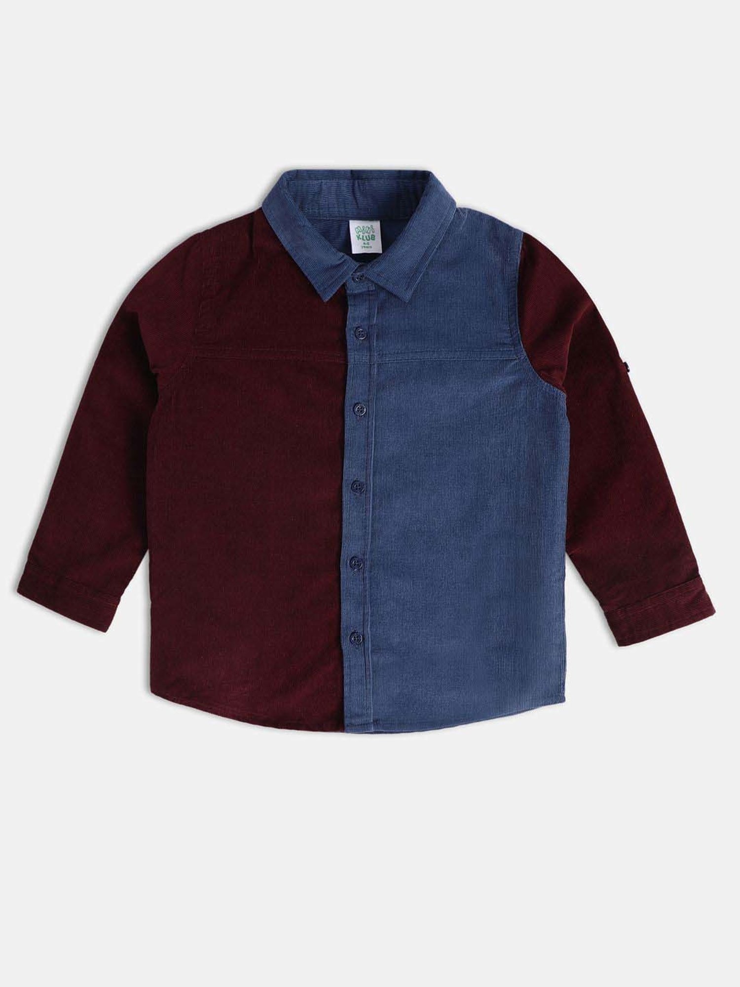 MINIKLUB Boys Blue & Brown Cotton Printed Full Sleeves Shirt