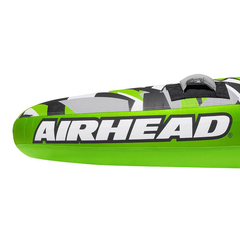 Airhead AHSSL-22 Slice 58" Inflatable Double Rider Towable Lake Boating Tube Water Raft with Tow Point, Boston Valve, and Heavy-Duty PVC