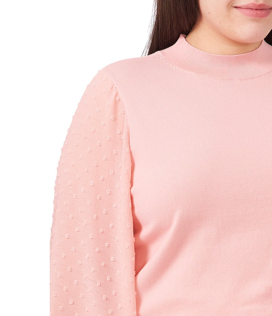 Ruby Rd. Plus Size Ombre Striped 3/4 Sleeve Button Front Long Cardigan