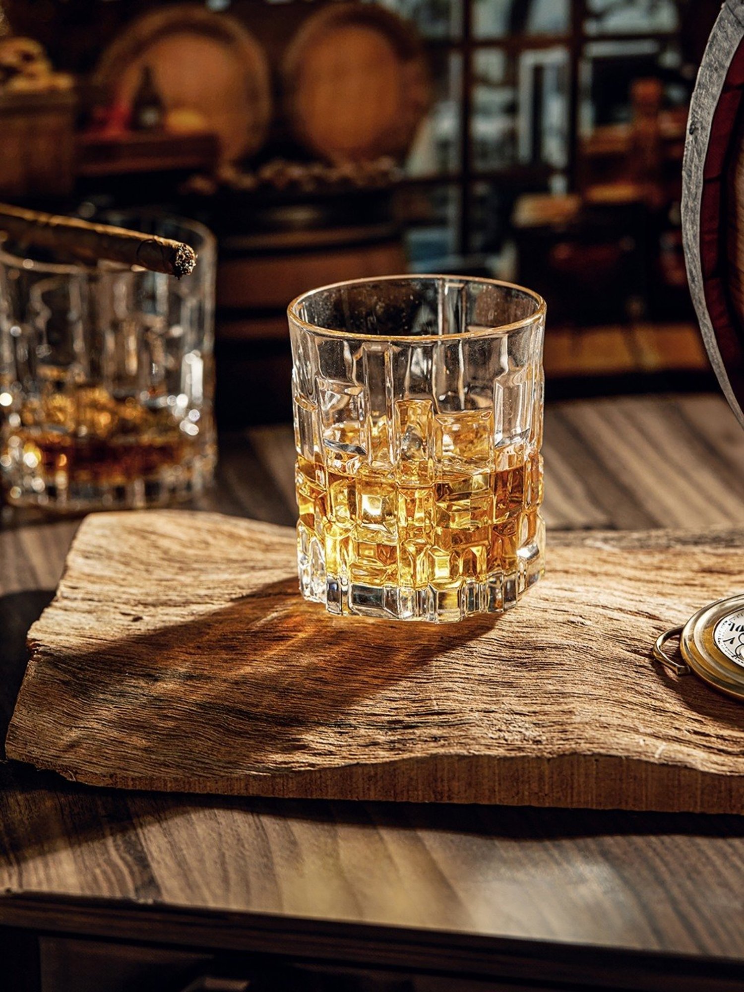 Trovea's Italian Timeless Crystal Transparent Glass Whiskey Glass - Set of 6