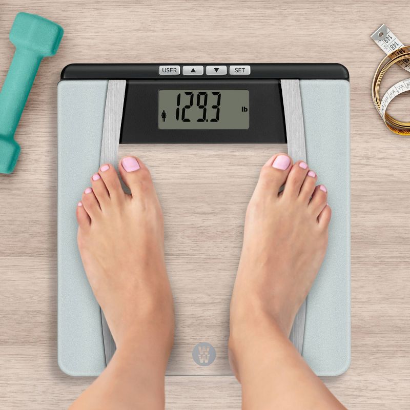Body Analysis Glass Scale Silver - Weight Watchers