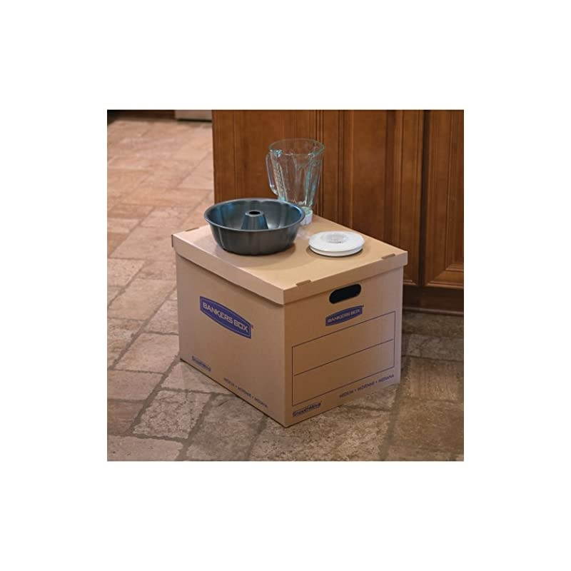 SmoothMove Classic Moving Kit Boxes, Tape-Free Assembly, Easy Carry Handles,)20 Small 5 Medium 5 Large, 30 Pack (7716501 , Brown