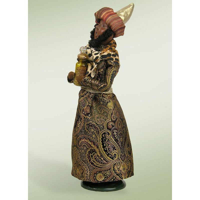 Byers Choice 13" Golden Garbed Wise Man with Gold Christmas Caroler Figure