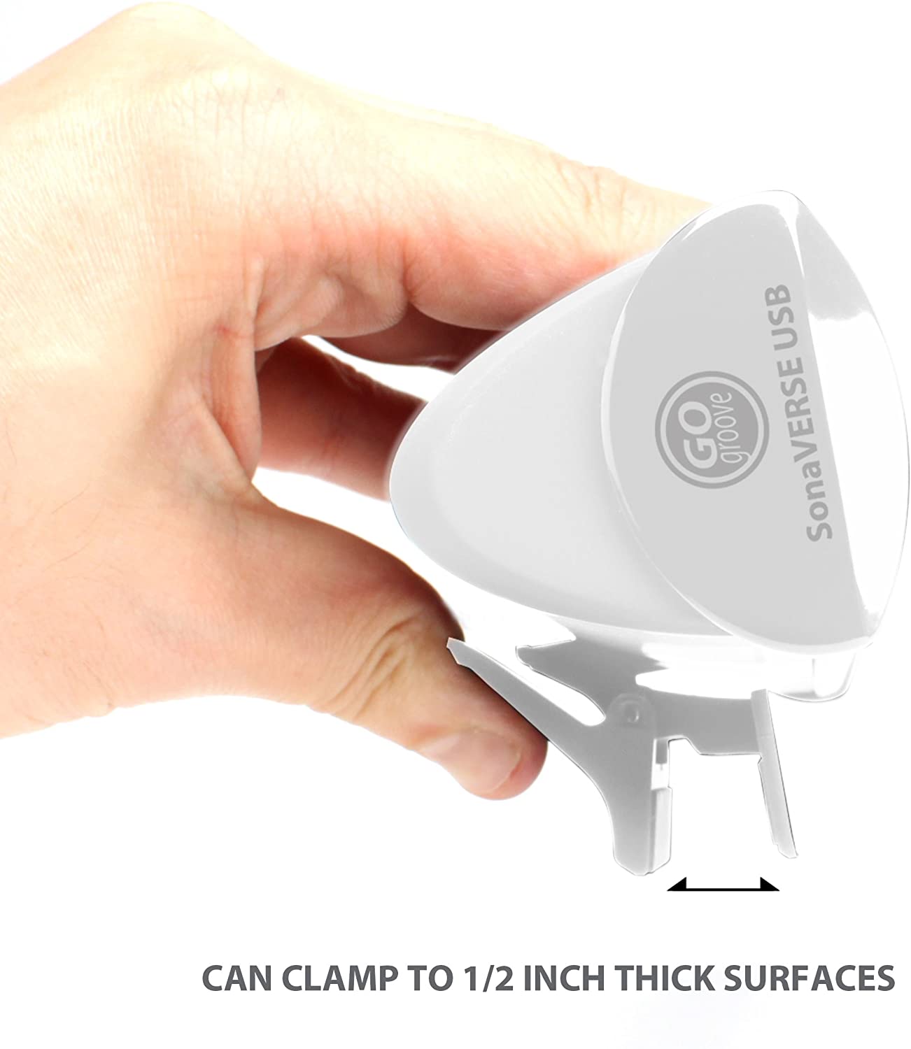 GOgroove SonaVERSE USB 3796908 Laptop Speaker Soundbar 2.0 with Clip-On Portable Design (Black) - Works with Acer, Apple, ASUS, Dell, HP, Samsung and More Computers