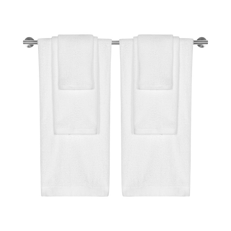 6pc Adele Bath Towel Set White - CARO HOME