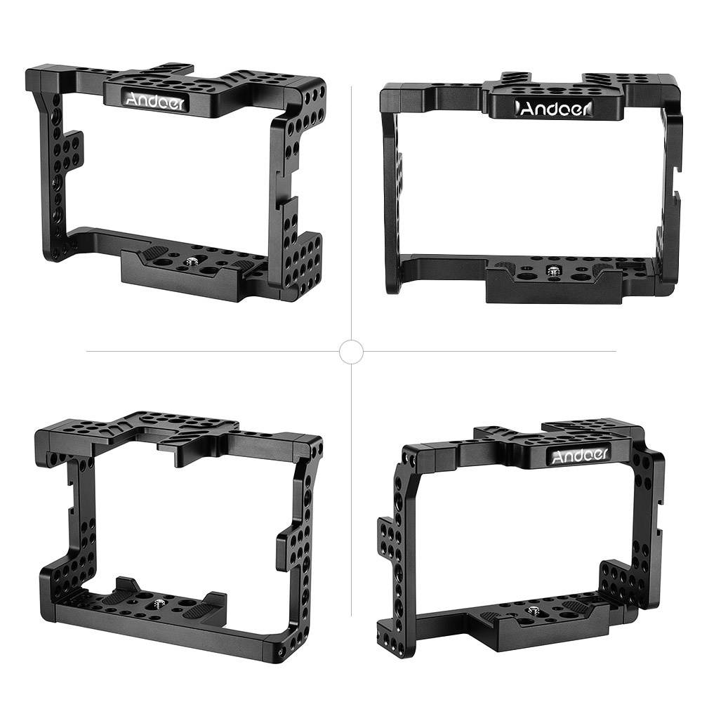 Andoer Protective Video Camera Cage Stabilizer Protector w/ Top Handle for Sony A7II A7RII A7SII  ILDC Mirrorless Camcorder