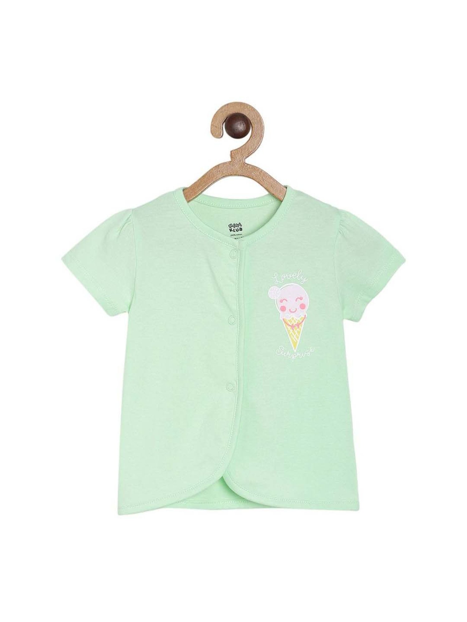 MINIKLUB Kids Multicolor Cotton Printed Top (Pack of 3)