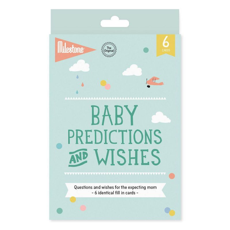 Milestone Baby Shower Predictions and Wishes Cards - 6pc