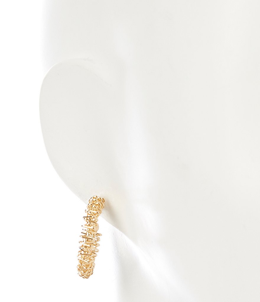 Wrapped Wire Hoop Earrings