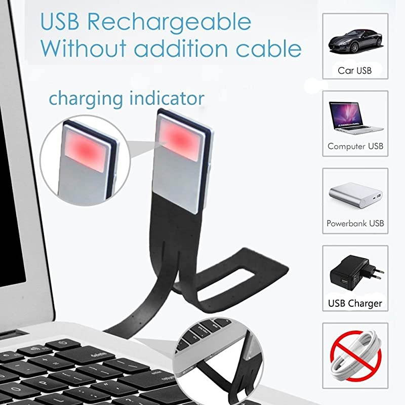 LED Lamp USB Rechargeable Flexible Night Reading 4 Level Brightness 360 &deg;Adjustable Clip on WorkDeskBed Lights for  KindleeBook ReaderBookiPad