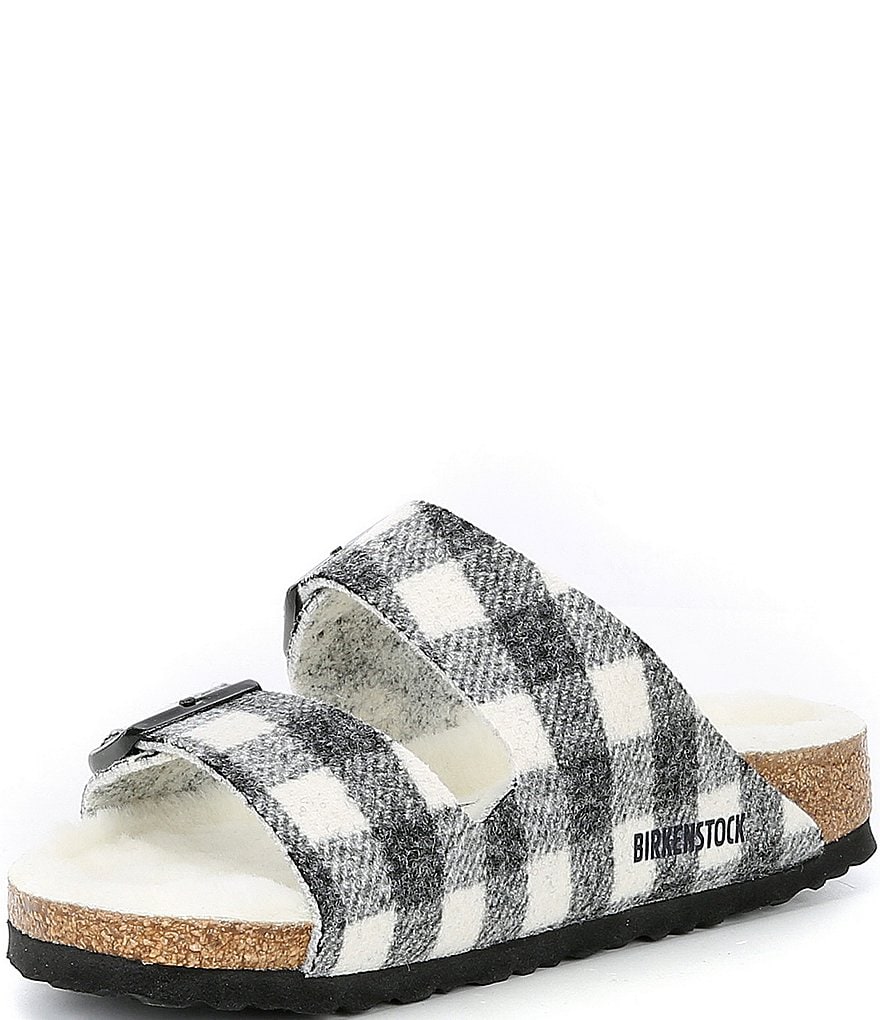 Birkenstock Women's Arizona Plaid Shearling Sandals