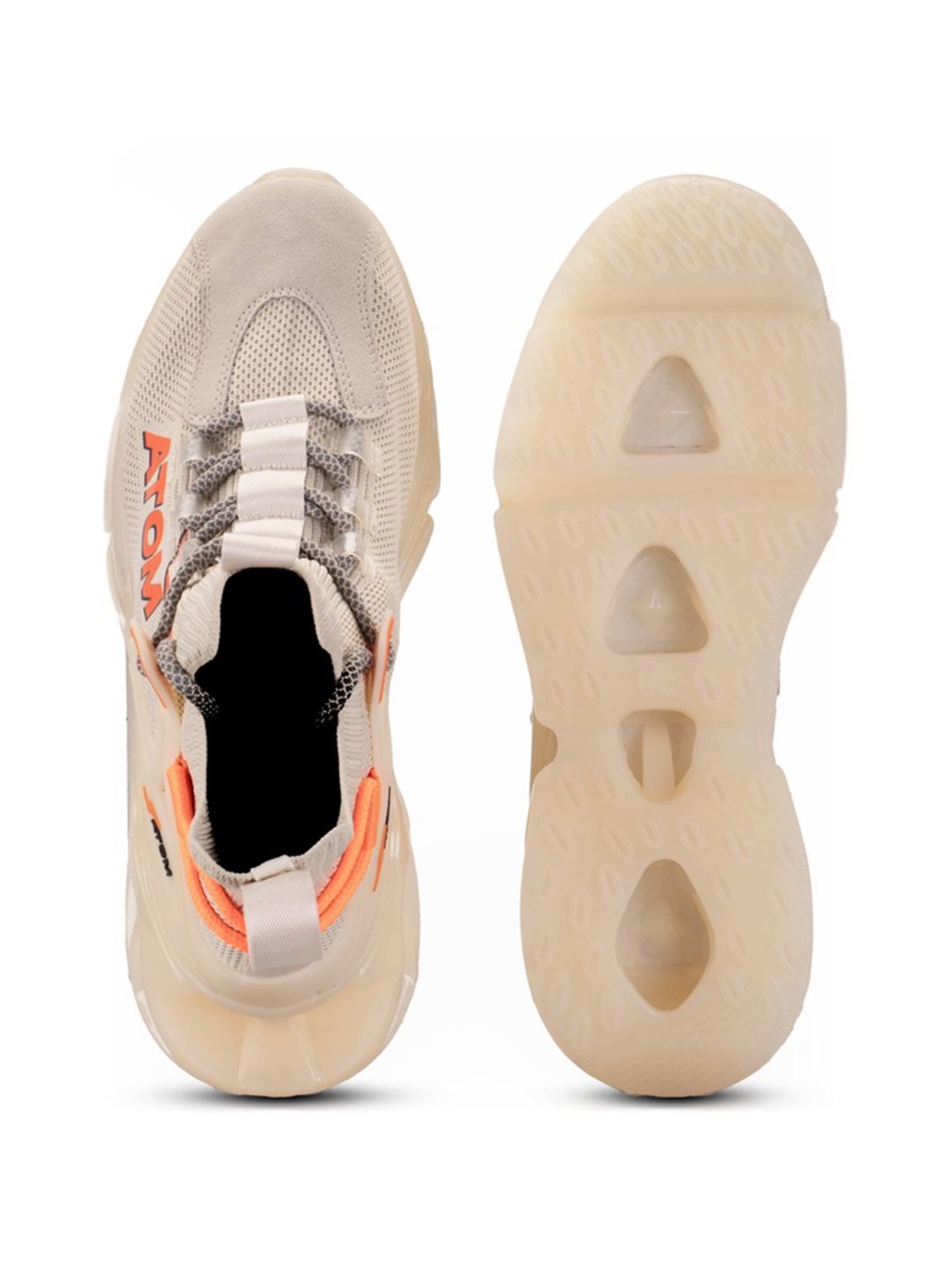 Atom Men's Hollow Man Beige Running Shoes