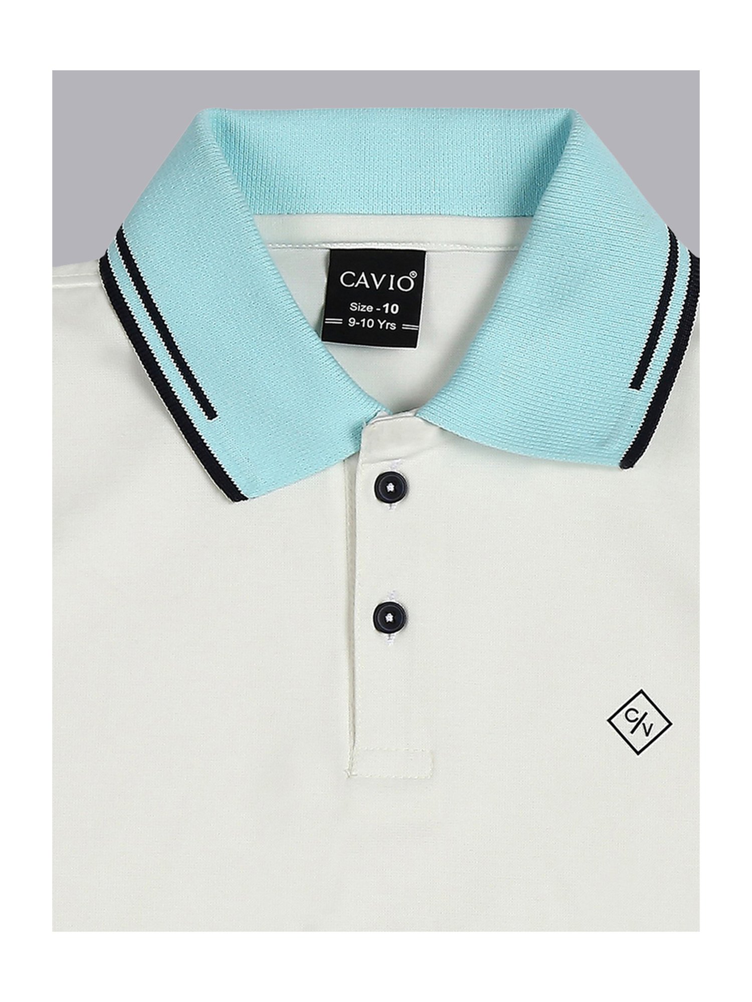 Pantaloons Junior Multicolor Cotton Striped Polo T-Shirt