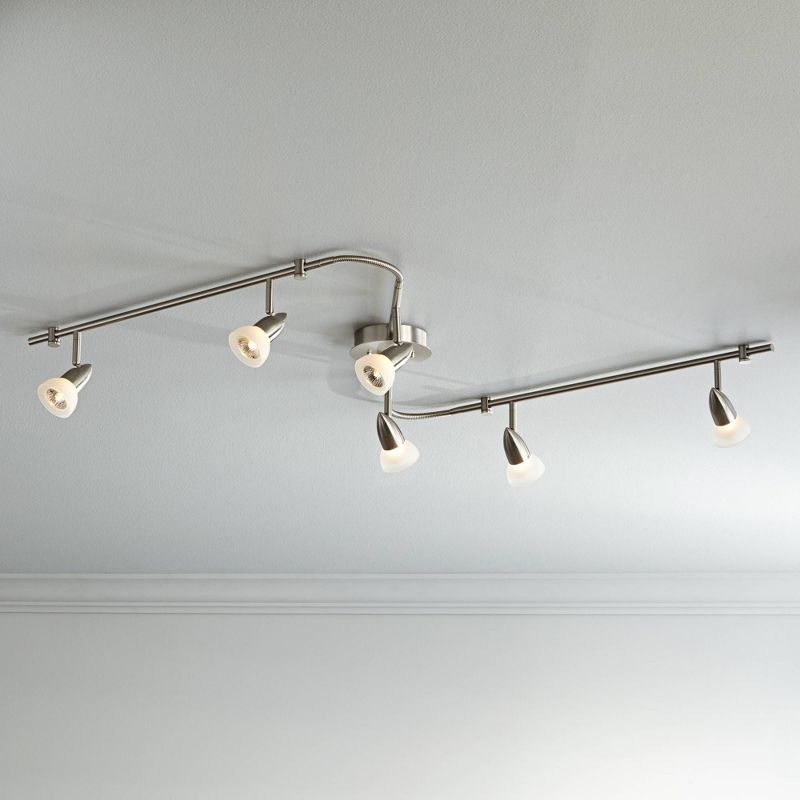 Pro Track Flex Rave LED 6-Light Satin Chrome Track Fixture