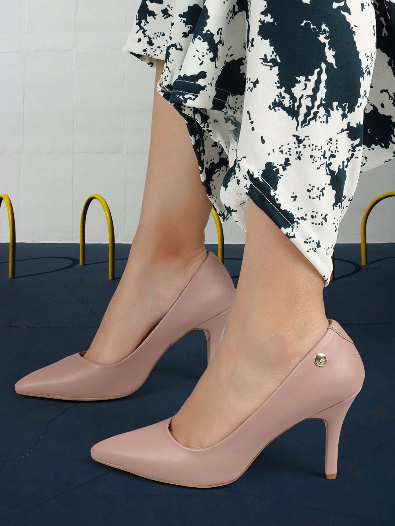 Elle Women's Nude Pink Stiletto Pumps