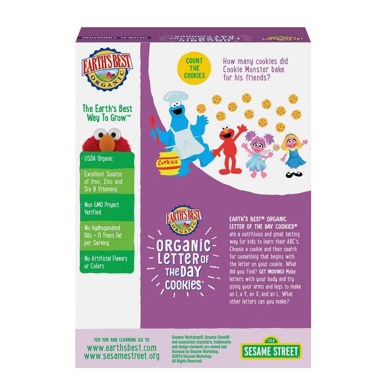 Earth's Best Organic Toddler Snacks Oatmeal Cinnamon LOTD Cookies - 5.3oz
