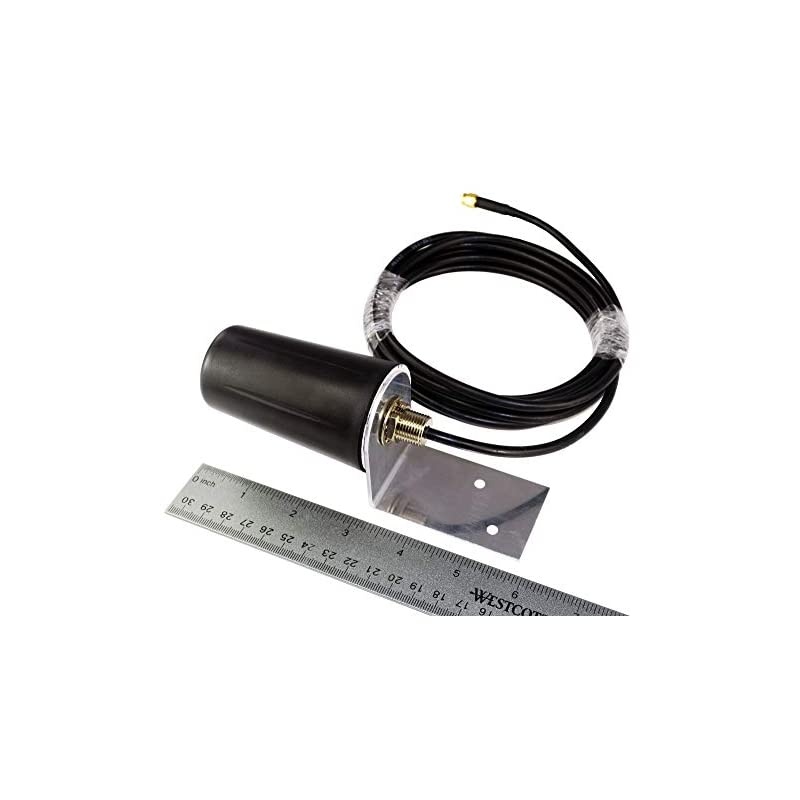 Vandal Resistant Low Profile 3G/4G/LTE Omni-Directional Antenna - 3-5 dBi Gain - Fixed Mount - 10 ft Coax Lead - for Cisco, Cradlepoint, Digi, Novatel, Pepwave, , Sierra Wireless, and Others