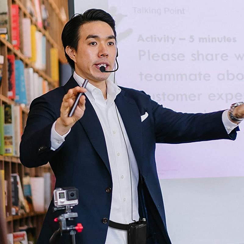 Portable Voice Amplifier  Lightweight Cardioid Rechargeable Wired Microphone with Waistband and LED Display, Support FM/MP3/TF card for Teachers, Tour Guides, Coaches, Training, Promotion, AU-C01