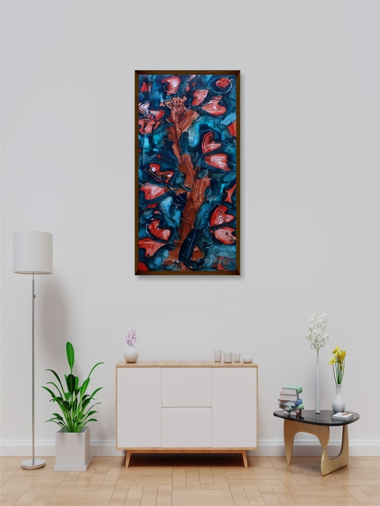 The Art House Abstract Multicolor Canvas Painting