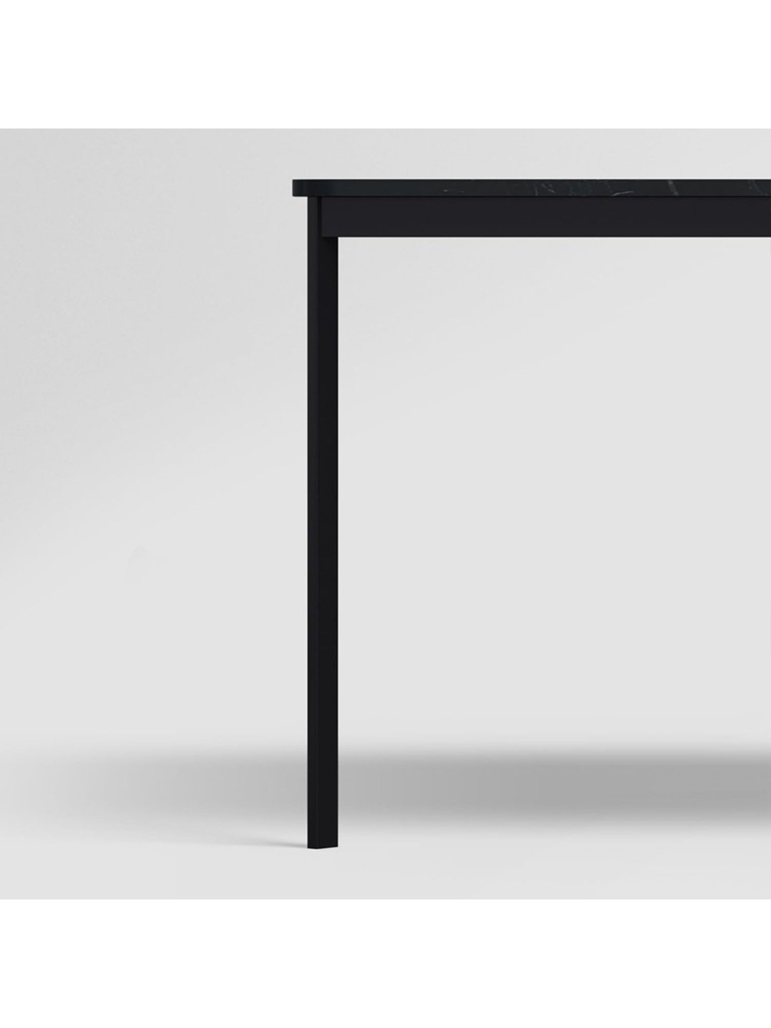 Godrej Interio Franky Black Metal 6 Seater Rectangular Dining Table