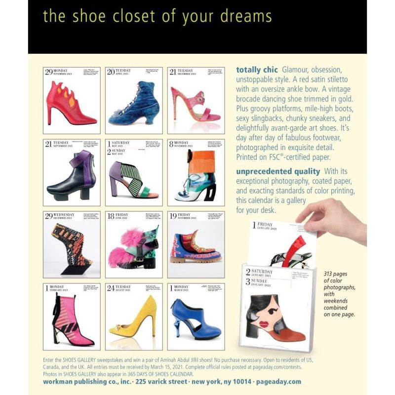 Shoes Page-A-Day Gallery Calendar 2021