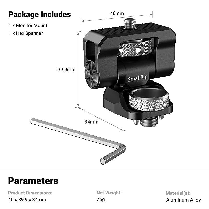Swivel and Tilt Monitor Mount with ArriStandard Locating Pins BSE2348