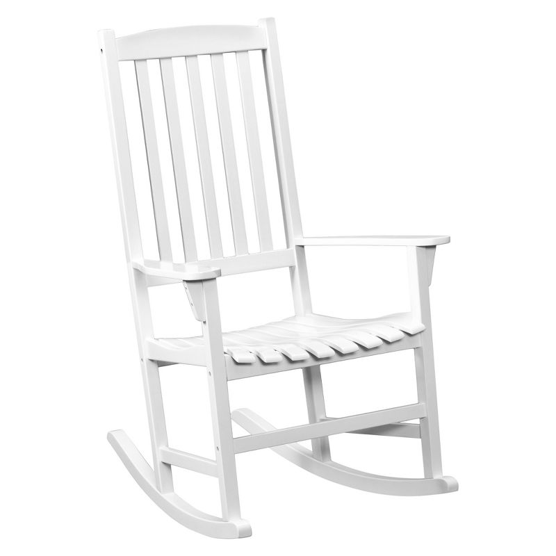 Belize Hardwood Porch Rocker - White - Aiden Lane