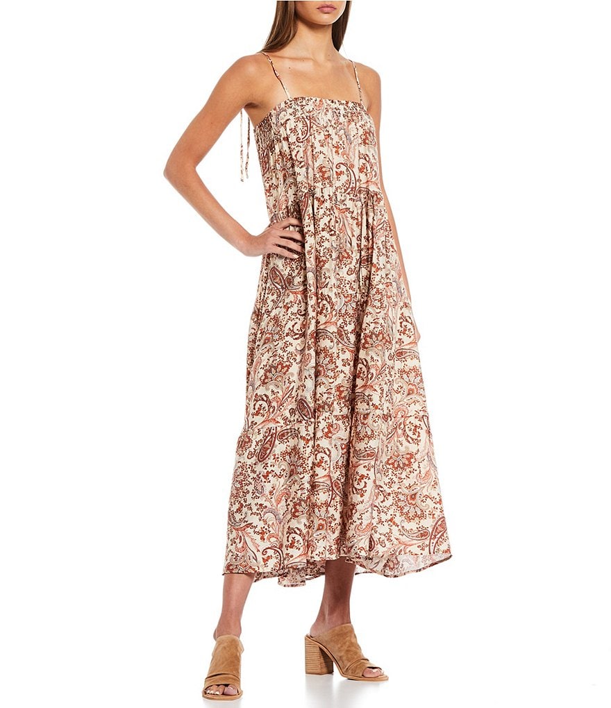 Blu Pepper Printed Tiered Maxi Dress