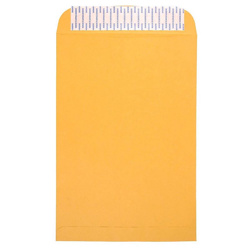 JAM Paper 14 x 21 Open End Envelopes w/Peel and Seal Closure, Brown Kraft Manila 13034278