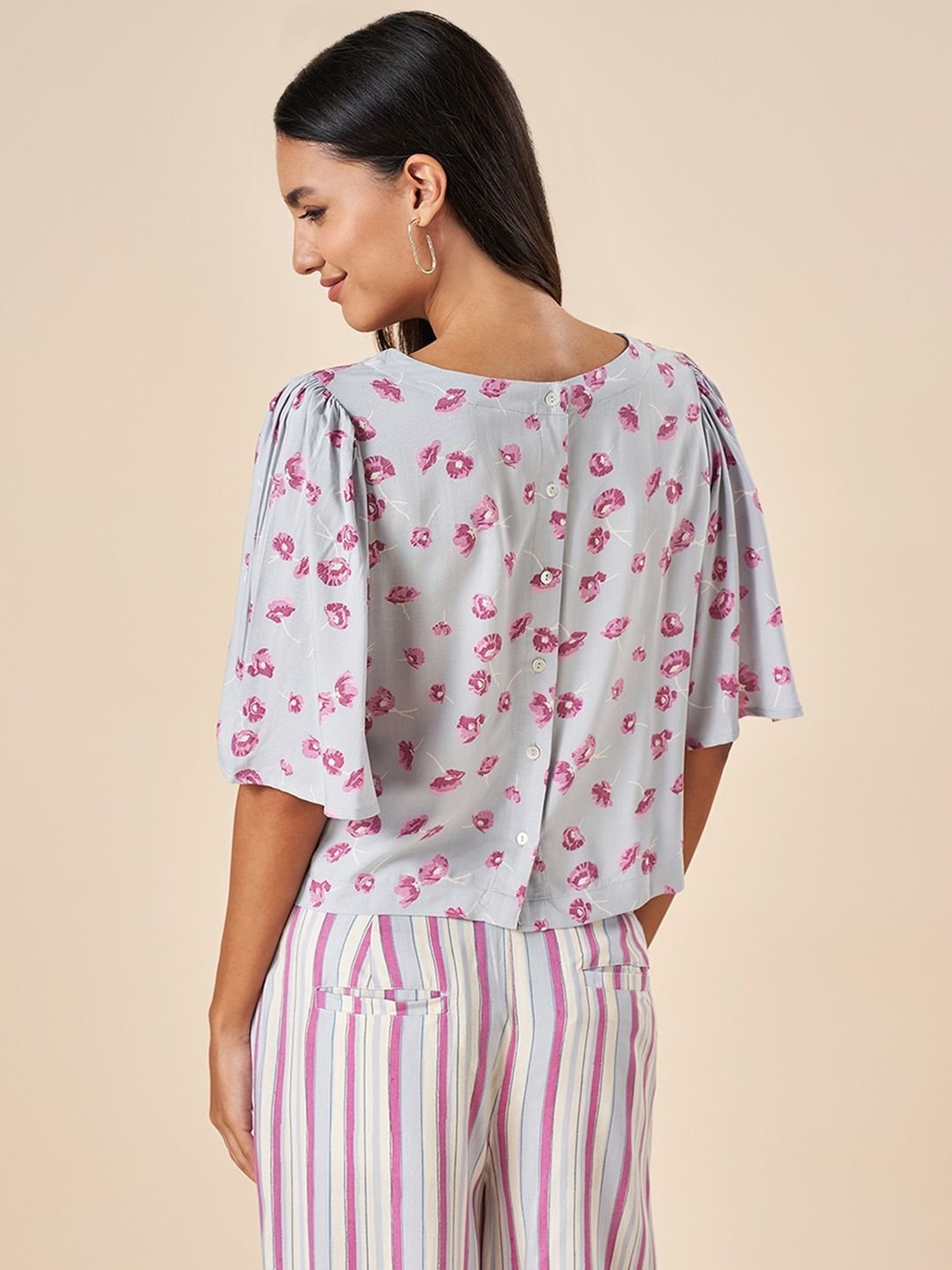 Akkriti by Pantaloons Blue Printed Top