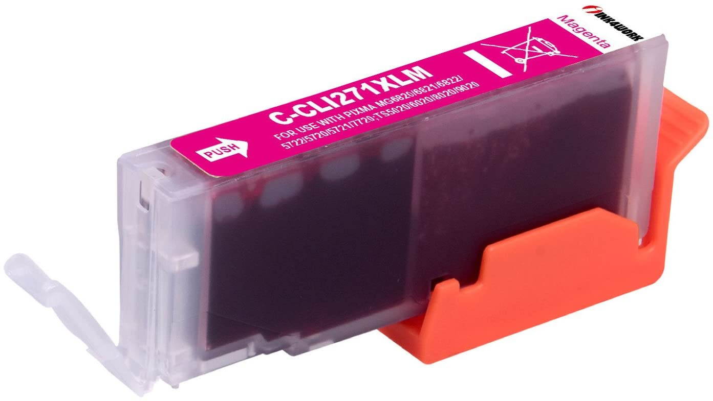 INK4WORK 6 Pack Compatible Ink Cartridge Replacement (with Gray) for Canon PGI-270XL CLI-271XL PGI270 XL CLI271 XL for Canon PIXMA PIXMA TS8020 TS9020 MG7720