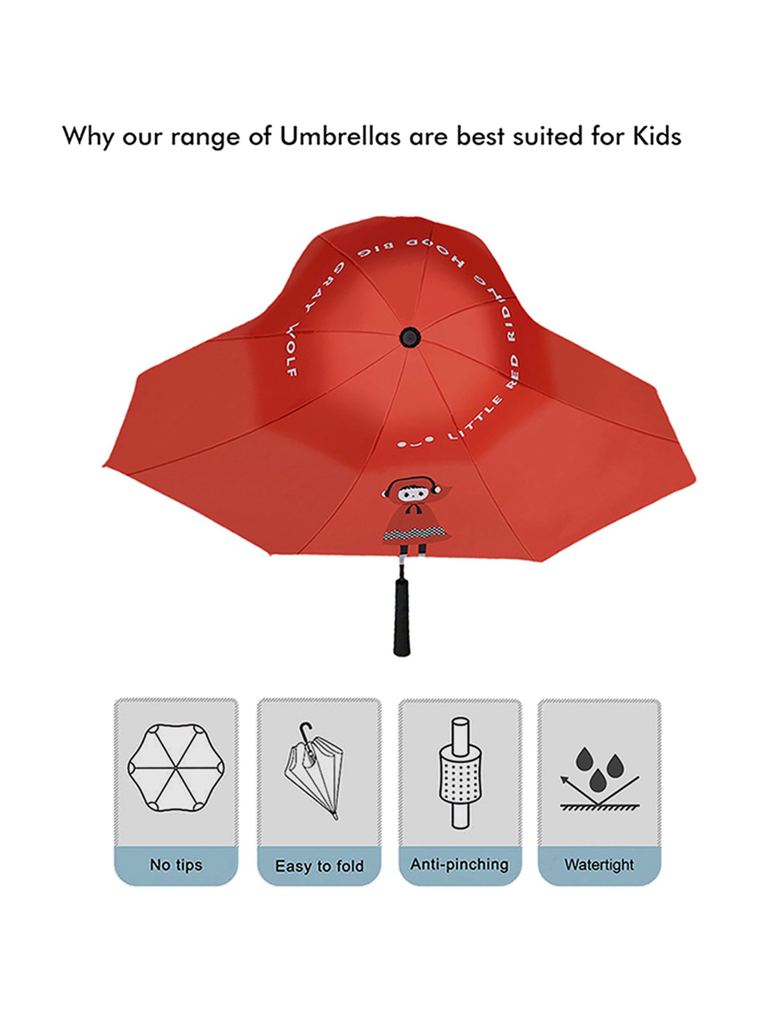 Little Surprise Box LLP Red Polyester Kids Umbrella