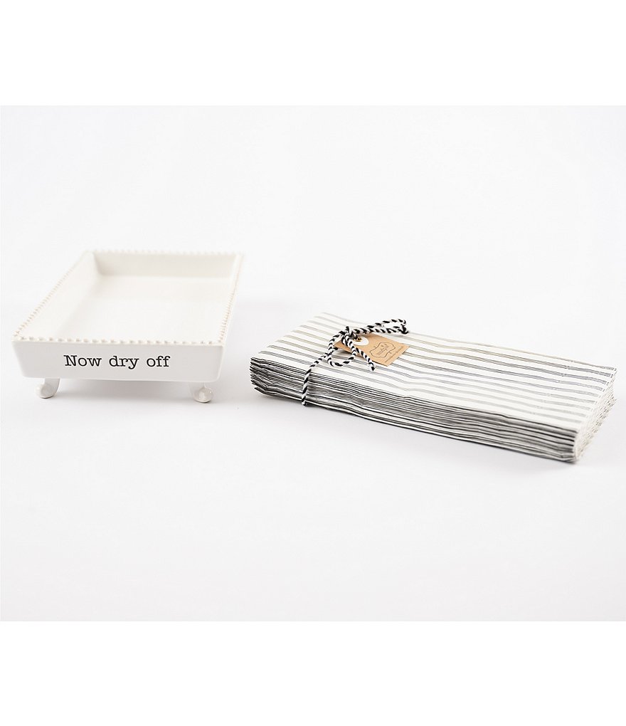 Gourmet Basics by Mikasa Avilla Picnic Plate Napkin and Flatware Storage Caddy with Paper Towel Holder