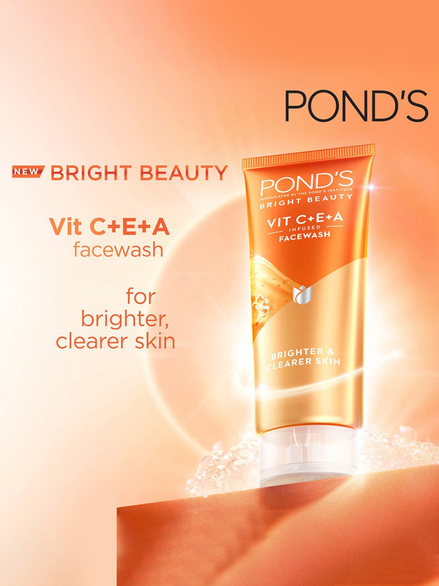 Pond's Bright Beauty Vit C+E+A Infused Face Wash - 100 gm